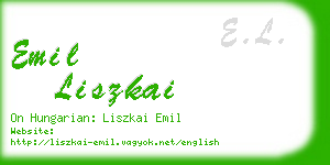 emil liszkai business card